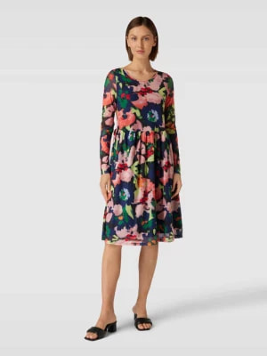 Zdjęcie produktu Sukienka o długości do kolan z kwiatowym wzorem model ‘Mesh’ Fransa