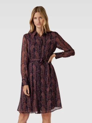 Zdjęcie produktu Sukienka o długości do kolan z wiązanym paskiem Christian Berg Woman Selection