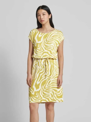 Zdjęcie produktu Sukienka o długości do kolan z wiskozy z wiązanym paskiem model ‘Ruth’ Mazine