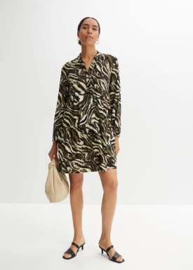 Zdjęcie produktu Sukienka z falbanami ze zrównoważonej wiskozy bonprix