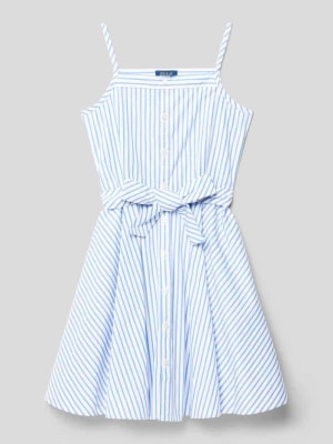 Zdjęcie produktu Sukienka ze wzorem w paski i wiązanym paskiem Polo Ralph Lauren Teens