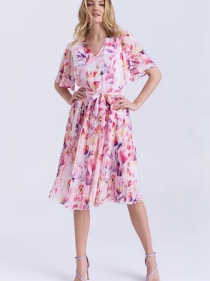 Zdjęcie produktu Sukienka zwiewna z plisowanym dołem Greenpoint