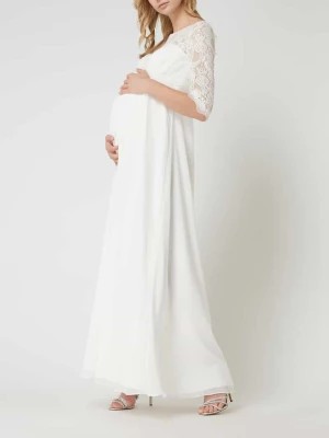 Zdjęcie produktu Suknia ślubna ciążowa z koronki i szyfonu luxuar