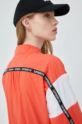 Zdjęcie produktu Superdry kurtka damska kolor pomarańczowy przejściowa oversize