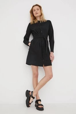 Zdjęcie produktu Superdry sukienka bawełniana kolor czarny mini prosta