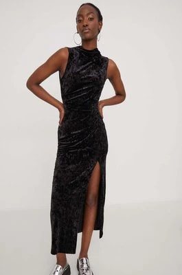 Zdjęcie produktu Superdry sukienka kolor czarny maxi dopasowana
