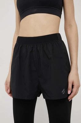 Zdjęcie produktu Superdry szorty damskie kolor czarny gładkie high waist