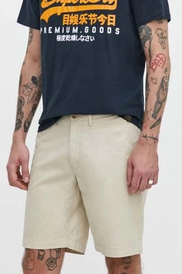 Zdjęcie produktu Superdry szorty męskie kolor beżowy