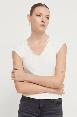 Zdjęcie produktu Superdry t-shirt bawełniany damski kolor beżowy