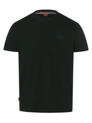 Zdjęcie produktu Superdry T-shirt męski Mężczyźni Bawełna zielony jednolity,