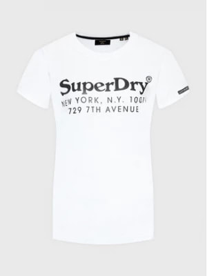 Zdjęcie produktu Superdry T-Shirt Vintage Venue Interest W1010844A Biały Regular Fit