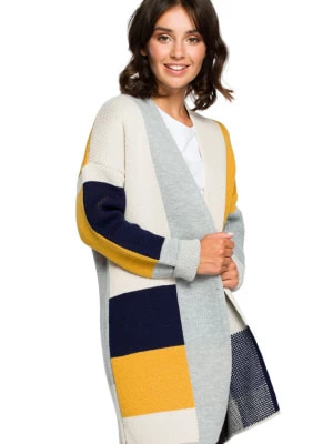 Zdjęcie produktu Sweter kardigan narzutka kolorowy geometryczny wzór Polskie swetry