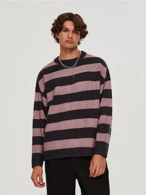 Zdjęcie produktu Sweter oversize w czarno-beżowe paski House