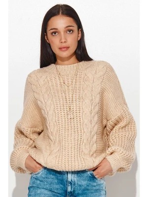 Zdjęcie produktu numinou Sweter w kolorze beżowym rozmiar: onesize