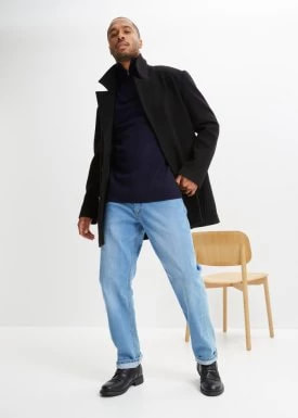 Zdjęcie produktu Sweter wełniany z domieszką materiału Good Cashmere Standard®, ze stójką bonprix