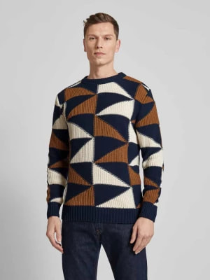 Zdjęcie produktu Sweter z dzianiny we wzory na całej powierzchni thinking mu