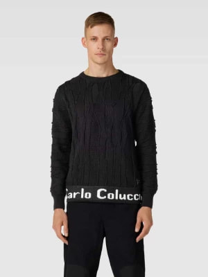Zdjęcie produktu Sweter z dzianiny z fakturowanym wzorem carlo colucci