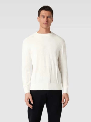 Zdjęcie produktu Sweter z dzianiny z fakturowanym wzorem z logo model ‘CAMO’ Armani Exchange
