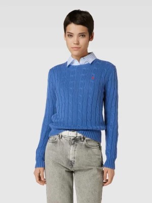 Zdjęcie produktu Sweter z dzianiny ze ściegiem warkoczowym model ‘JULIANNA’ Polo Ralph Lauren