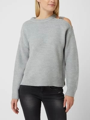 Zdjęcie produktu Sweter z odkrytymi ramionami i cekinami DKNY