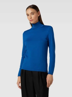 Zdjęcie produktu Sweter z wywijanym kołnierzem w jednolitym kolorze Esprit