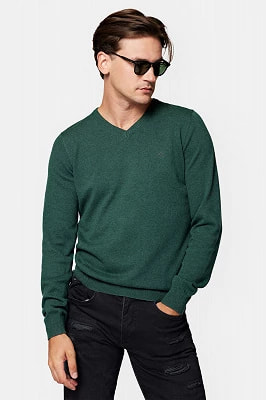 Zdjęcie produktu Sweter Zielony z Bawełną w Serek Lenny Lancerto