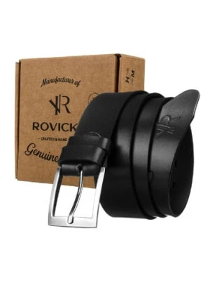 Zdjęcie produktu Szeroki pasek męski do spodni z metalową klamrą — Rovicky
