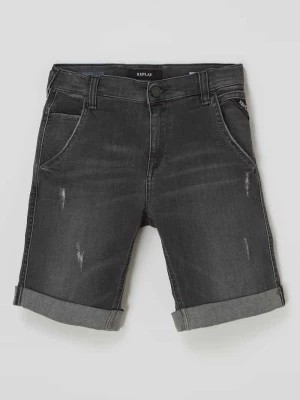 Zdjęcie produktu Szorty jeansowe o kroju slim fit z dodatkiem streczu model ‘Jazlin’ Replay
