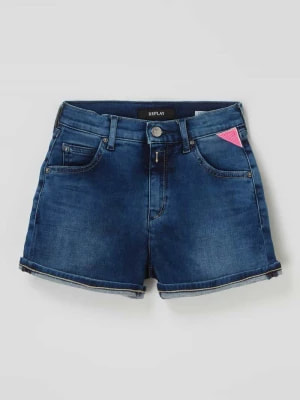 Zdjęcie produktu Szorty jeansowe z wysokim stanem o kroju super skinny fit z dodatkiem streczu model ‘Gemy’ Replay