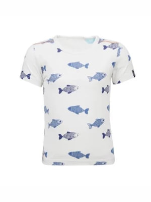 Zdjęcie produktu T-shirt chłopięcy - biały w rybki - Lief