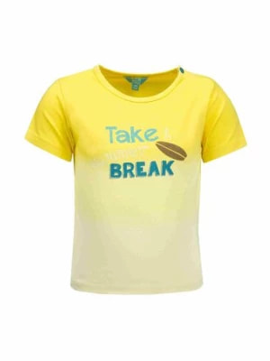 Zdjęcie produktu T-shirt chłopięcy, żółty, Take a Summer Break, Lief