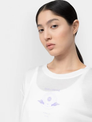 Zdjęcie produktu T-shirt crop top oversize do jogi damski 4F
