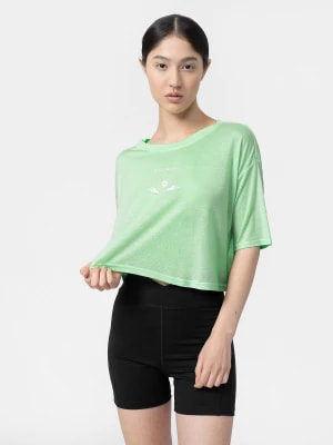 Zdjęcie produktu T-shirt crop top oversize do jogi damski 4F