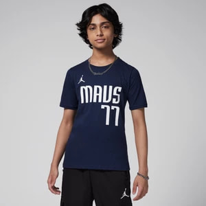 Zdjęcie produktu T-shirt dla dużych dzieci Jordan NBA Dallas Mavericks Statement Edition - Niebieski