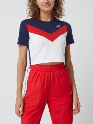 Zdjęcie produktu T-shirt krótki z mieszanki bawełny i elastanu model ‘Biella’ Fila