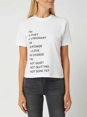 Zdjęcie produktu T-Shirt krótki z napisem model 'Principles Tannie' YOUNG POETS SOCIETY