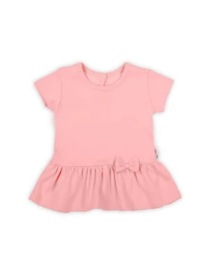 Zdjęcie produktu T-shirt niemowlęcy z falbanką - różowy Nicol