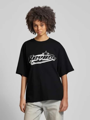 Zdjęcie produktu T-shirt o kroju oversized z nadrukiem z logo Review