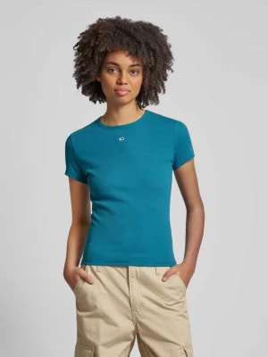 Zdjęcie produktu T-shirt o kroju slim fit z efektem prążkowania model ‘ESSENTIAL’ Tommy Jeans