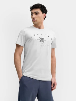 Zdjęcie produktu T-shirt regular z bawełny organicznej męski 4F