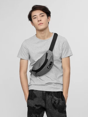Zdjęcie produktu T-shirt slim gładki męski (2-pack) - biały/szary 4F