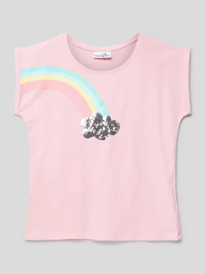 Zdjęcie produktu T-shirt z aplikacją z motywem Happy Girls