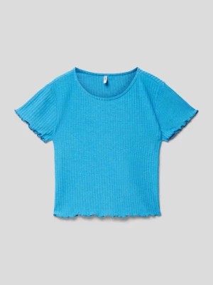 Zdjęcie produktu T-shirt z drobnym prążkowaniem model ‘KONNELLA’ Only