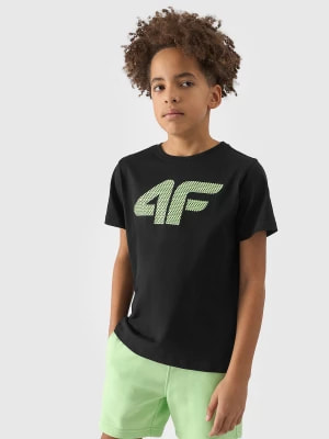 Zdjęcie produktu T-shirt z nadrukiem chłopięcy - czarny 4F
