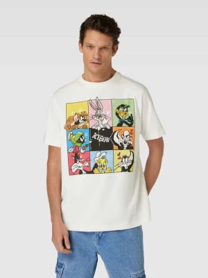 Zdjęcie produktu T-shirt z nadrukiem Looney Tunes® w odcieniu brudnej bieli Iceberg