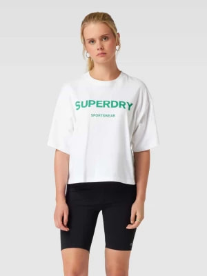 Zdjęcie produktu T-shirt z nadrukiem z logo model ‘CODE’ Superdry Sports