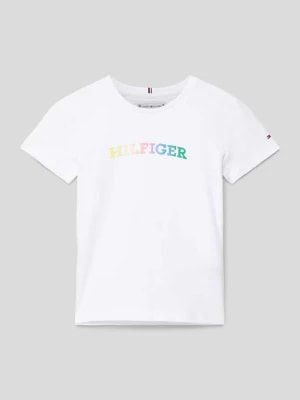 Zdjęcie produktu T-shirt z nadrukiem z logo model ‘MONOTYPE’ Tommy Hilfiger Teens