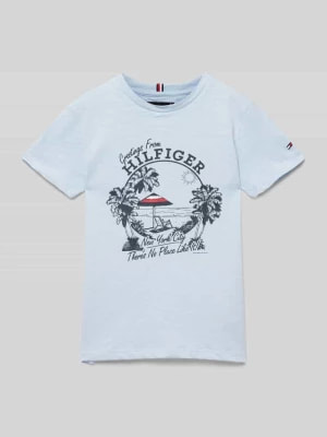 Zdjęcie produktu T-shirt z nadrukiem z motywem i napisem model ‘GREETINGS FROM’ Tommy Hilfiger Teens