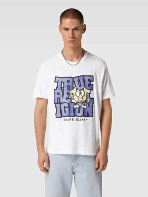 Zdjęcie produktu T-shirt z nadrukiem z motywem model ‘RELAXED OMBRE SHOEY LOGO’ True Religion