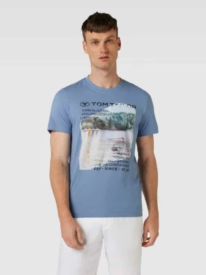 Zdjęcie produktu T-shirt z nadrukiem z napisem model ‘photoprint’ Tom Tailor